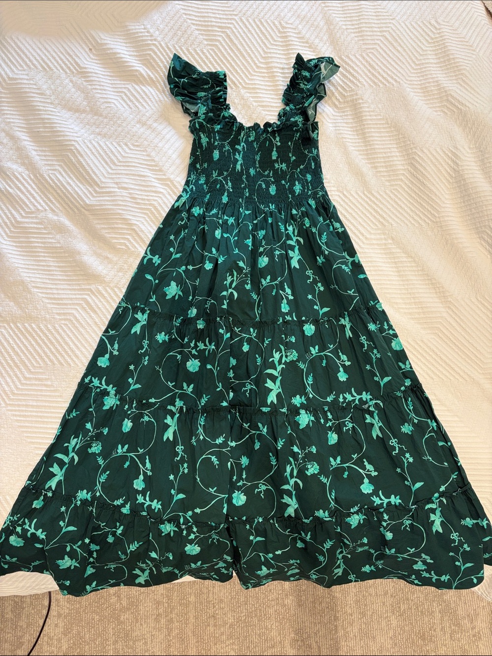 Hill House Ellie Nap Dress XXS - Green Floral